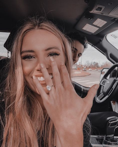 Engaged Pictures, Engagement Announcement Photos, Engagement Nails, Happy Engagement, Ring Selfie, Wedding Diary, Couple Engagement Pictures, Engagement Ring Inspiration, Engagement Ring Photos