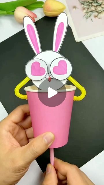 Rabbit Crafts For Kids, Rabbit Craft, Paper Cup Crafts, Rabbit Crafts, Cup Crafts, Diy Cups, Activity Ideas, Camping Crafts, Paper Cups