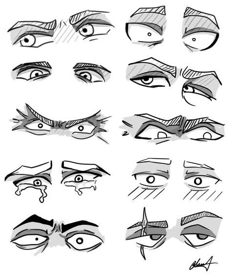 Male Eyes Drawing Reference Cartoon, Scary Eyes Drawing Reference, Eye Emotions Reference, Evil Eyes Reference, How To Draw Scary Eyes, Scary Eyes Drawing Anime, Crazy Eyes Drawing Reference, Evil Eyes Drawings, Evil Smile Drawing Reference