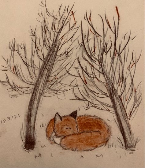 Fox Drawing Aesthetic, Autumn Drawing Ideas Pencil, Autumn Drawings Ideas, Easy Autumn Drawings, November Sketches, Autumn Drawing Easy, Fall Sketches Drawing, Autumn Drawing Ideas, Ugly Toes