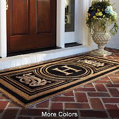 Wingate Monogrammed Entry Mat Outside Door Mats, Double Door Entryway, Front Door Rugs, Entry Mat, Monogram Door Mat, Diy Monogram, Entry Mats, Indoor Mat, Front Door Rug