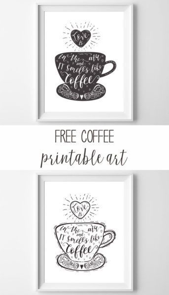 “love is in the air and it smells like coffee”  chalkboard printable Coffee Free Printable, Doodle Art Coffee, Kitchen Printables Free, Coffee Chalkboard, Art In Black And White, Kitchen Printables, Coffee Printable, Coffee Printables, Wall Art Coffee