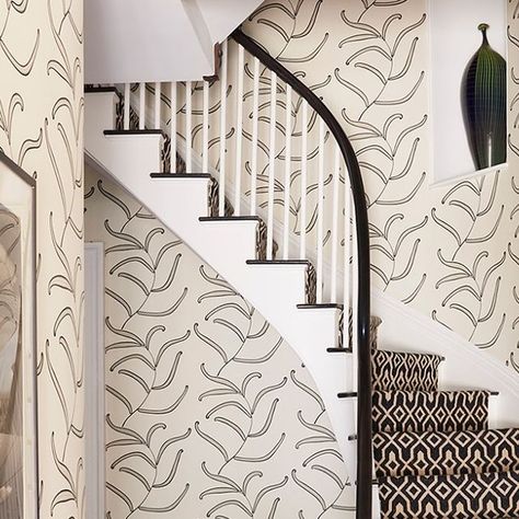 Staircase Wallpaper, Curved Stairs, Neisha Crosland, Art Mockup, Curved Staircase, Backdrop Design, Hallway Decorating, Abstract Wallpaper, Designer Wallpaper