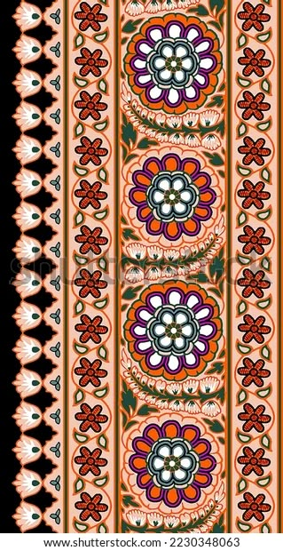 Geometrical Border, Geometrical Motifs, Digital Border, Paisley Print Design, Ethnic Pattern Design, Beautiful Flower Drawings, Mughal Art, Globe Art, Print Design Art