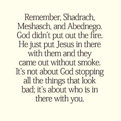 God saved Shadrach, Meshasch, and Abednego from the fire. God can save you from your problems, struggles, issues, and sins all you have to do is give it all to Him. Soli Deo Gloria, Jesus Is, Scripture Quotes, Verse Quotes, Bible Inspiration, Bible Verses Quotes, Love And Light, The Fire, Faith Quotes