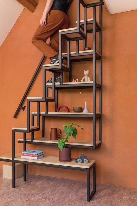 Staircase 08 — Studio Mieke Meijer Instagram Magazine, Black Barndominium, Tiny House Stairs, Loft Stairs, Loft Ladder, Diy Apartment Furniture, Stair Case, Farmhouse Barndominium, Diy Furniture Hacks