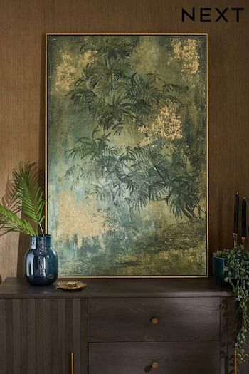 Green Gold Wall Art, Art Deco Artwork Paintings, Wall Of Paintings, Artwork In Home, Conservatory Makeover, Lounge Artwork, Cape Town Art, Earthy Wall Art, Wall Art Dining Room