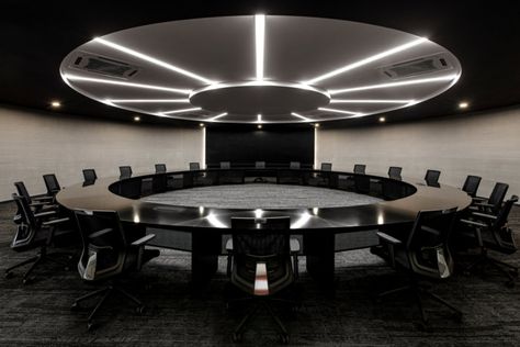 Black Meeting Room, Mafia Office, Meeting Room Design, Sepang, Luxury Office, Luxury Homes Dream Houses, Office Interior Design, Meeting Room, Dream Home Design