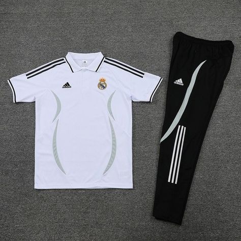 22-23 Real Madrid Training Jersey Kit White Real Mardid, Real Madrid Training, Training Kit, Football Kits, Summer Wear, Real Madrid, Madrid, Sweatpants, Train