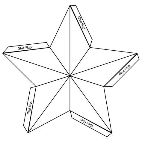 3D Christmas Star Template Paper Christmas Ornament Template, Christmas Tree Star Topper Diy 3d Paper, 3d Paper Star Template, 3d Ornament Template Free Printable, Diy Star For Christmas Tree, Bethlehem Star Template, Christmas Star Template Free Printable, Paper Christmas Ornaments Templates, 3d Paper Art Templates