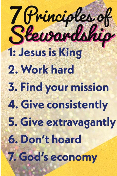 Everything the Bible says about money, wealth, and possessions can be condensed into a few simple stewardship principles. Biblical Stewardship, Poster Campaign, Bible Says, Money Wealth, Unschooling, About Money, Small Group, Small Groups, The Bible