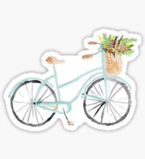 Bicycle Sticker Vintage Bicycle, 수채화 그림, Vintage Bicycles, Watercolor Inspiration, Watercolor Cards, Art Paint, 그림 그리기, Watercolour Painting, Art Classes