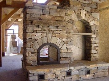 Masonry Heaters, Masonry Heater, Storybook House, Masonry Fireplace, House Heating, Natural Building, Home Fireplace, Cabins And Cottages, Fireplace Tile