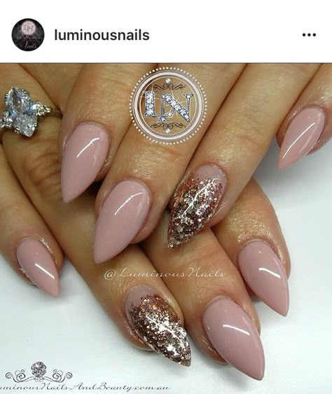 Nails Nude And Rose Gold Nails, Nails Slim, Chip Nails, Nails Rose Gold, Nails Xoxo, Matte Acrylic Nails, Full Nails, Nails Rose, No Chip Nails