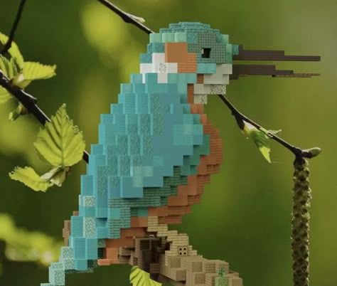 Minecraft Parrot Statue, Minecraft Animal Builds, Minecraft Animals, Minecraft Builds Ideas, Minecraft Cottagecore, Minecraft Redstone, Minecraft Seeds, Minecraft Castle, Mc Builds