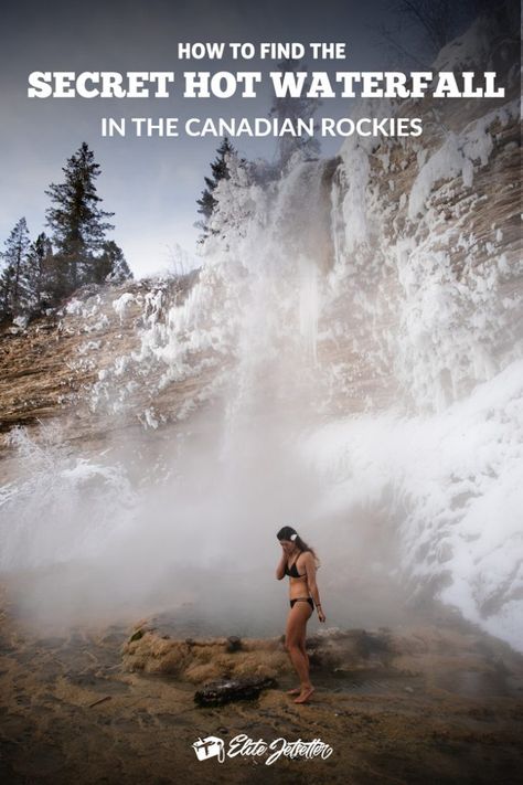 Secret hot Springs in Fairmont BC. this is one #hotspring you're not going to want to miss. #britishcolumbia hot springs are some of the best in the world. #winter activities in the #canadianrockies Hiking Vancouver, British Columbia Travel, Gros Morne, Rv Trips, Alberta Travel, Natural Hot Springs, Canada Eh, Canadian Travel, Canada Road Trip