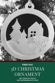 Free Christmas Cut Files For Cricut, Silhouette Cameo 3d Paper Projects, Christmas Cardstock Cricut, Dreaming Tree Svg Cards, Cricut Christmas Ornaments Paper, Cardstock Crafts Cricut Free, Layered Paper Christmas Ornaments, Christmas Ornament Svgs, Svg Ornaments Free