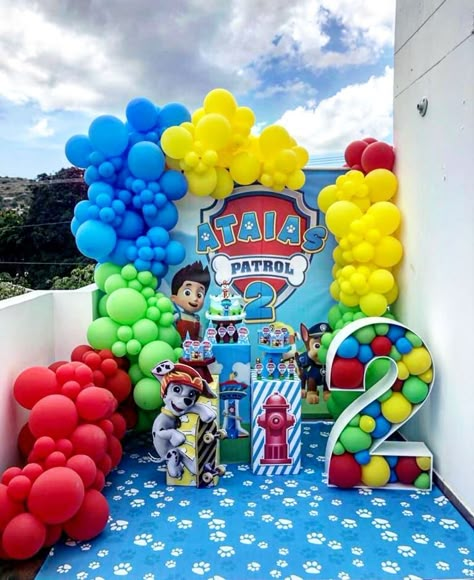 Paw Patrol birthday party ideas are always great fun. Paw Patrol is a Canadian children's animated series. It tells the story of a team of search and ... Birthday Team Ideas, Paw Patrol Party Ideas 2nd Birthday, Boys Paw Patrol Birthday Party, Children’s Birthday Party Ideas, Paw Patrol Decoration, Paw Patrol Party Ideas 1st Birthday, Paw Patrol Birthday Theme For Boys, Pow Patrol Birthday Theme, Paw Patrol Theme Decoration