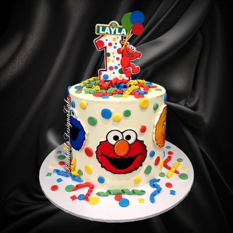 Elmo Abby Birthday Cake, Elmos World Birthday Cake, Sesame Street Buttercream Cake, Elmo Birthday Party Boy Cake, Sesame St Cake, Sesame Street First Birthday Cake, Sesame Street 1st Birthday Cake, Sesame Street Smash Cake, Sesame Street Birthday Cake