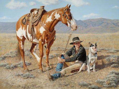 Wyoming Art, Western Horseman, Jackson Hole Art, Cowboy Artists, Painted Horses, Cowboy Pictures, Western Artwork, Cowboy Design, Western Paintings