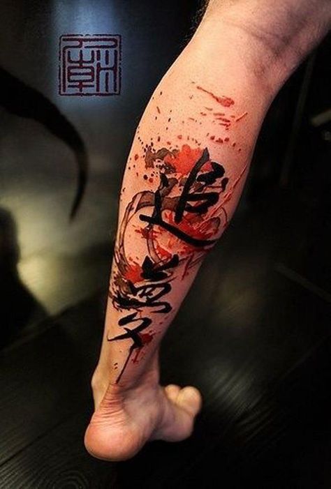 Fonts calf Tattoo-44 Simbols Tattoo, Tatuaje Trash Polka, Kanji Tattoo, Buddha Tattoos, Kunst Tattoos, Calligraphy Tattoo, Forearm Tattoo Design, Chinese Tattoo, Scorpion Tattoo