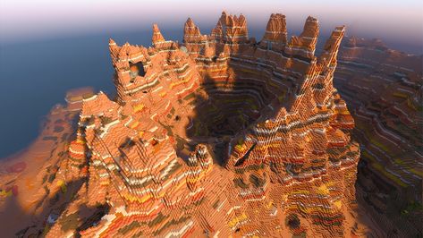 Minecraft & Chill on X: "Just came across some incredible Badlands mountains 😯 #minecraft https://t.co/puqVgodRK7" / X Minecraft Badlands Build, Mountains Minecraft, Minecraft Badlands, Badlands Aesthetic, Minecraft Builds, Minecraft Ideas, Minecraft, The Incredibles, Building