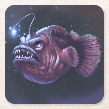 Underwater Scary, Fish Fantasy Art, Angler Fish Tattoo, Fish Coasters, Drew Brophy, Tiger Vector, 7th Grade Art, Fish Bait, Paper Mache Sculpture