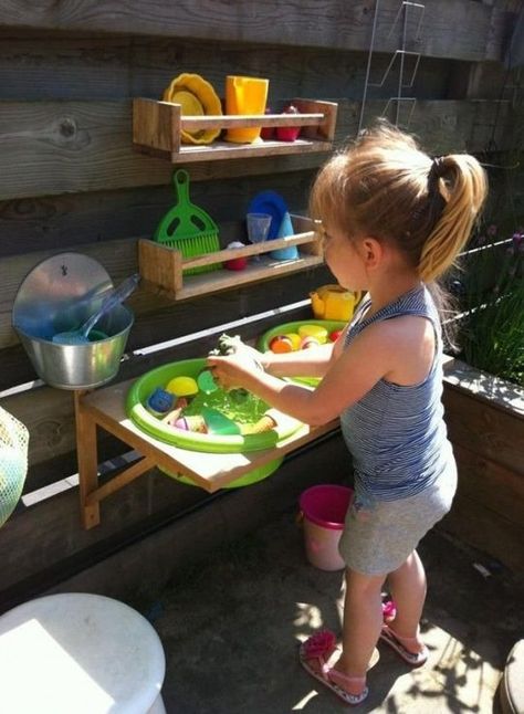 Kids Outdoor Play, Outdoor Play Area, Play Pool, Mud Kitchen, Play Spaces, Backyard Play, Kids Play Area, Backyard For Kids, Outdoor Summer