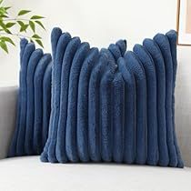 Cool Bedroom Accessories, Navy Blue Pillows, Couch Pillow Covers, Blue Pillow Covers, Sofa Pillow Covers, Faux Fur Throw Pillow, Fur Throw Pillows, 16x16 Pillow Cover, 20x20 Pillow Covers