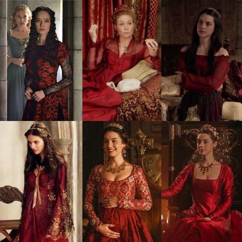 Period Fashion on Instagram: “Reign red dresses part 2: Lady Lola, Catherine de Medici, Mary, Queen of Scots, Lady Kenna, MQOS. ##reign #queenmary #catherinedemedici…” Reign Red Dress, Kenna Reign, Lady Kenna, Reign Tv Show, Reign Mary, Period Fashion, Reign Fashion, Reign Dresses, Mary Dress