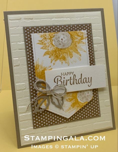 Stampin Up Birthday Cards, Sunflower Cards, Daisy Cards, Birthday Stamps, Simple Birthday, Crumb Cake, Thanksgiving Cards, Stamping Up Cards, Fun Fold Cards