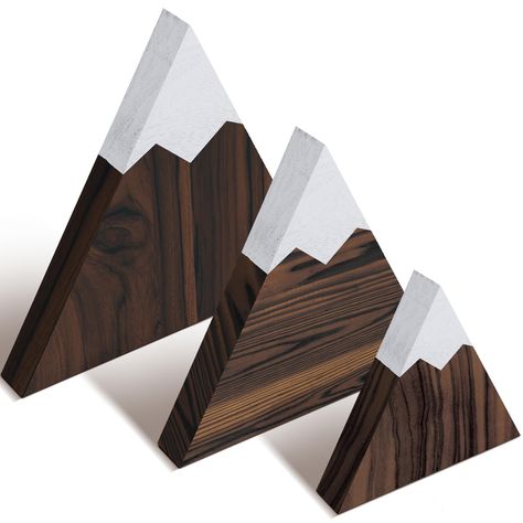 PRICES MAY VARY. Farmhouse Mountain Nursery Decor: the package comes with 3 pieces of wooden adventure mountain table decor centerpieces in triangle shape, full of retro and farmhouse style, adding a splash of color to your home Size Details: wooden mountain decors for farmhouse are available in 3 sizes, namely about 6.61 x 7.01 inches/ 16.8 x 17.8 cm (H x W), 5.51 x 5.75 inches/ 14 x 14.6 cm (H x W), 4.53 x 4.53 inches/ 11.5 x 11.5 cm (H x W), the thickness of them is about 0.79 inches/ 2 cm; Y Table Centerpieces For Home Farmhouse, Party Van, Woodshop Projects, Adventure Nursery Decor, Mountain Wood Art, Mountain Shelf, Decor Centerpieces, Adventure Decor, Adventure Mountain