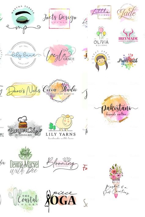 I will design signature logo feminine, watercolor, hand drawn style Feminine Watercolor, Logo Feminine, Signature Logo Design, Craft Logo, Logo Design Feminine, Business Identity, Hand Drawn Logo, Watercolor Logo, Feminine Logo