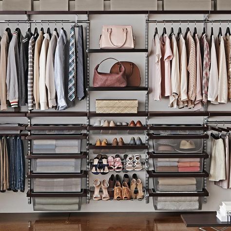 Affordable Closet Systems, Best Closet Systems, Elfa Closet, Elfa Shelving, Best Closet Organization, Closet Organizer With Drawers, Entry Closet, Closet Kits, Reach In Closet