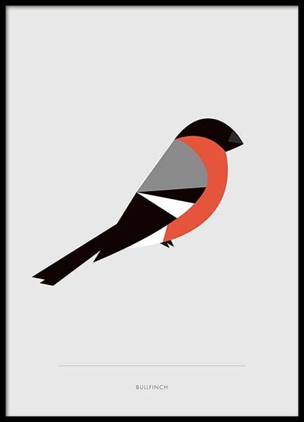 Dieren posters | Posters met vlinders en libellen - Desenio Bird Cartoon, Bike Poster, Horse Posters, Animal Art Prints, Bird Poster, Bullfinch, Afrocentric Art, Online Wall Art, Arte Animal