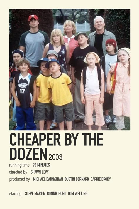 Cheaper By The Dozen, Movie Collage, Iconic Movie Posters, Movie Wall, Wall Collage Kit, Polaroid Posters, Summer Movie, Film Posters Minimalist, Show Posters