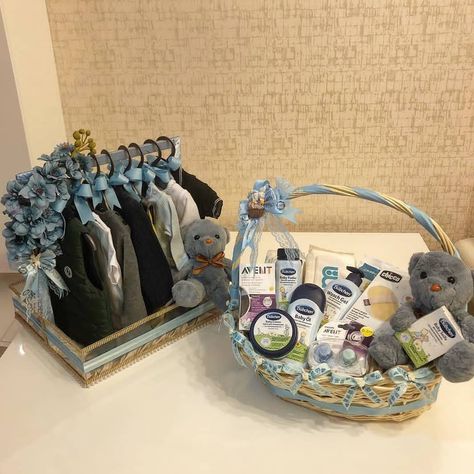 Baby Boy Hamper Ideas, Baby Boy Shower Gifts Basket, Kids Hamper, Baby Boy Hamper, Baby Boy Gift Baskets, Baby Boy Decorations, Baby Shower Gift Box, Girl Gift Baskets, Baby Shower Gift Bags