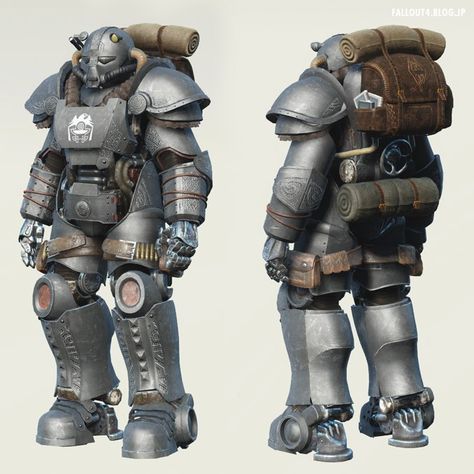 Fallout 4 Power Armor Art, Power Armor Concept Art Fallout, Fallout Power Armor Concept Art, Fallout Power Armor Art, Fallout Character Design, Power Armor Concept Art, Neo Japan 2202, Power Armor Fallout, Fallout 4 Power Armor