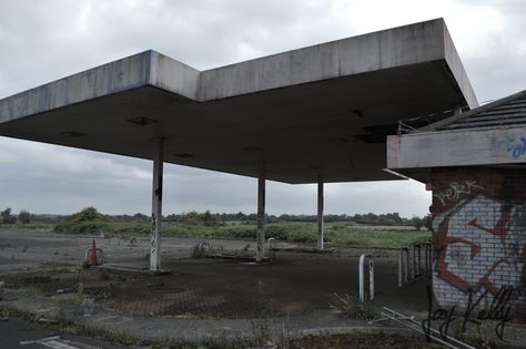 Urban Exploring An Abandoned Petrol Station Northamptonshire Abandoned Petrol Station, Urban Exploring, Petrol Station, Awning, Pergola, Outdoor Structures, Outdoor Decor, Home Decor, Home Décor