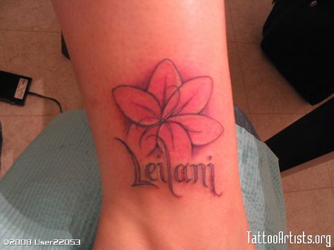 Leilani Leilani Tattoo Name, Leilani Flower, Heavenly Flower Leilani Tattoo, Leilani Tattoo, Leilani Flower Tattoo, Name Flower Tattoo, Plumeria Tattoo, Hibiscus Tattoo, Ribbon Tattoos