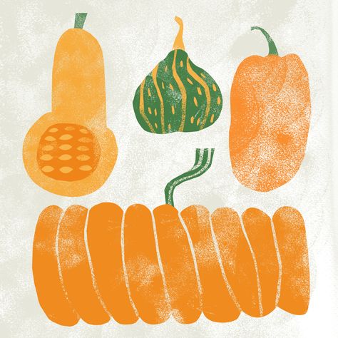 'Pumpkin' by NANNA illustration Moleskine Ideas, Food Journals, Autumn Vegetables, Illustration Tips, Draw Food, Vegetable Illustration, Food Sketch, Art Appliqué, Illustration Food