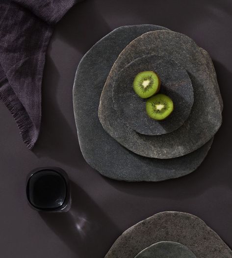 EQ3 on Instagram: “Sometimes, our source material speaks for itself. Made from stones pulled from the bottom of an Indonesian riverbed, our Dew collection is…” Stone Dishes, Stone Plates, Stone Plate, Column Design, Natural Element, Restaurant Concept, Candle Displays, Vanity Tray, Charger Plates