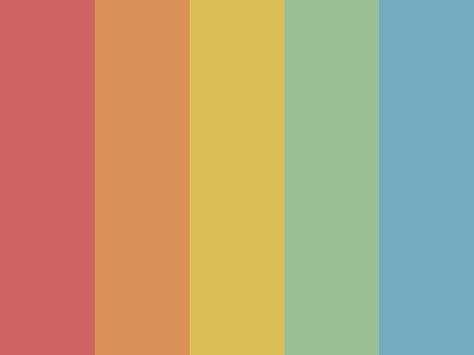 "Dull Colours" by wuhzzles blue, dark, fade, faded, green, grunge, orange, pastel, rainbow, red Muted Rainbow Color Palette, House Palette, Muted Rainbow, Rainbow Palette, Yellow Colour Scheme, Blue Palette, Dull Colors, Rainbow Aesthetic, Color Palette Design