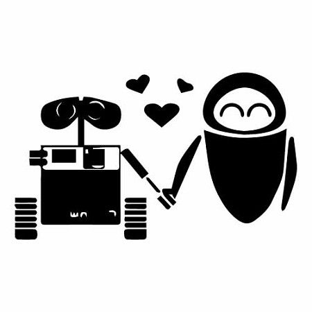 Walle And Eve, Walle Y Eva, Wall E And Eve, Disney Silhouettes, Idee Cricut, Free Characters, Projets Cricut, Image Svg, Wall E