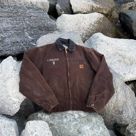 Carhartt VTG Carhartt Detroit Jacket J97 DKB Dark Brown 🍫 Very Rare✨ | Grailed Ethereal Clothing, Vintage Jacket Men, Guys Fashion Casual, Carhartt Detroit Jacket, Levis Outfit, Clever Tattoos, Detroit Jacket, Carhartt Detroit, Guys Fashion