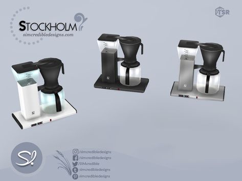 Ts4 Cc Appliances, Coffee Maker Sims 4 Cc, Sims Appliance Cc, Sims 4 Cc Functional Coffee Maker, Sims 4 Functional Coffee Machine, Functional Kitchen Appliances Sims 4, Sims Clutter, Column Decor, Sims 4 House Building