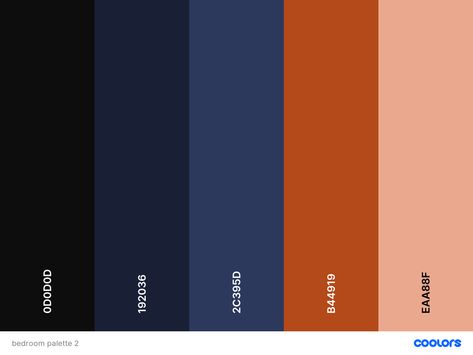 Navy, copper, and blush color palette Royal Blue And Copper Color Palette, Navy Copper Color Palette, Navy And Orange Colour Palette, Rust Navy Color Palette, Navy Blue And Black Color Palette, Navy And Orange Color Palette, Copper And Blue Color Palette, Navy Orange Color Palette, Black And Blue Color Palette