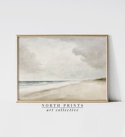 Staging Artwork, North Prints, Printable Vintage Art, Etching Prints, Tree Sketches, Coastal Painting, Seascape Art, Beige Tones, Beach Posters