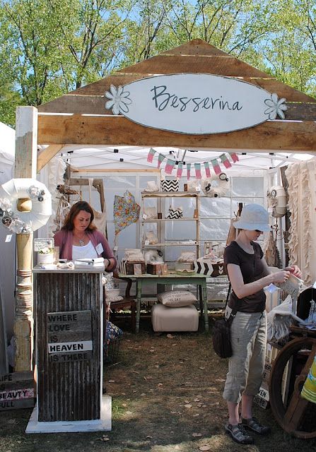 wood tent facade and sign juNxtaposition: country living fair columbus 2012 - part deux Wood Tent, Vendor Booth Display, Flea Market Booth, Craft Fair Booth Display, Craft Show Booths, Stand Feria, Country Living Fair, Festival Booth, Craft Booth Display