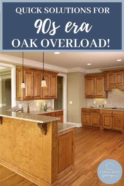 Oak Kitchen Cabinets Wall Color, Updating Oak Cabinets, Oak Floor Kitchen, Light Oak Cabinets, Kitchen Cabinets And Flooring, Kitchen Cabinet Color, 90s House, Honey Oak Cabinets, Maple Kitchen Cabinets